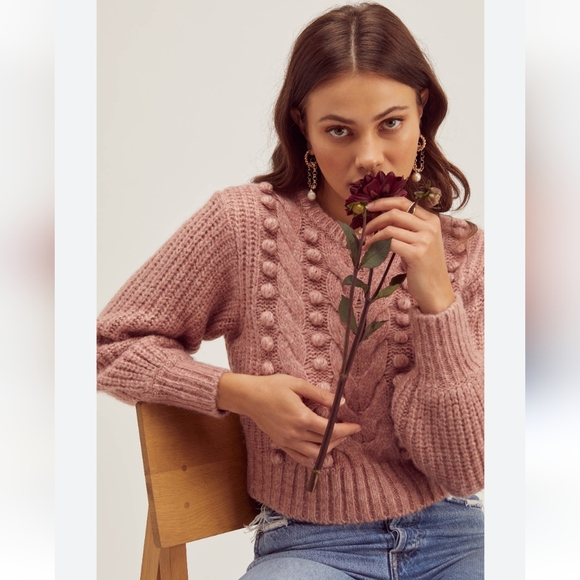 Astr Sweaters - ASTR The Label Tina Pom Pom Sweater size S